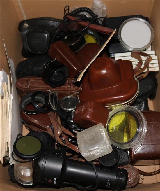 Rolleiflex camera and various other cameras